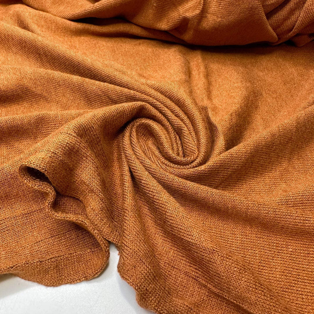 Warmth Enraptures - Sweater Knit Rayon/Cotton Knit - Dark Orange - Bundles - True Deadstock fabric Fabric by private - Sustainable Textile | FABCYCLE