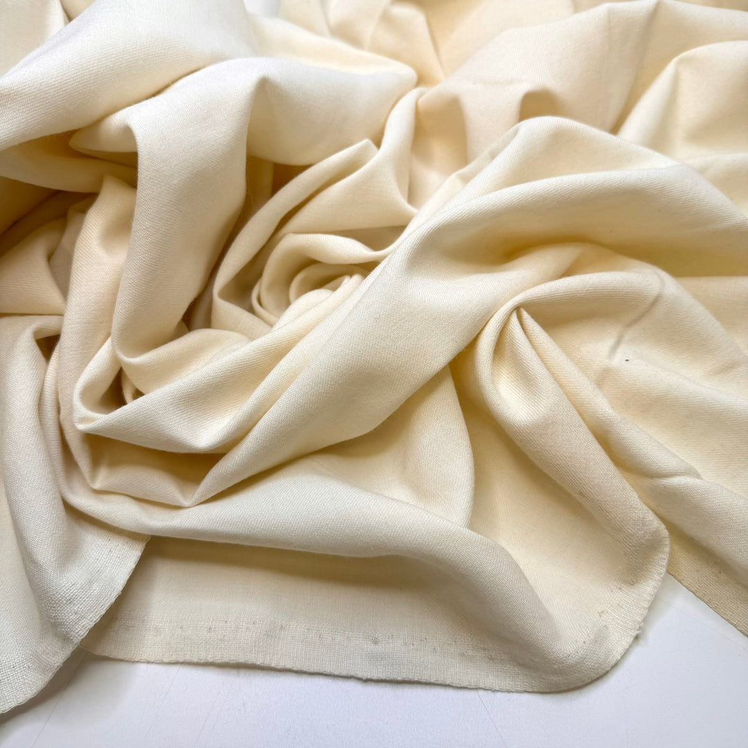 Watching Her Walk Down The Aisle - Twill Weave Wool Woven - Cream - 4M Bundle - True Deadstock fabric Fabric by private - Sustainable Textile | FABCYCLE