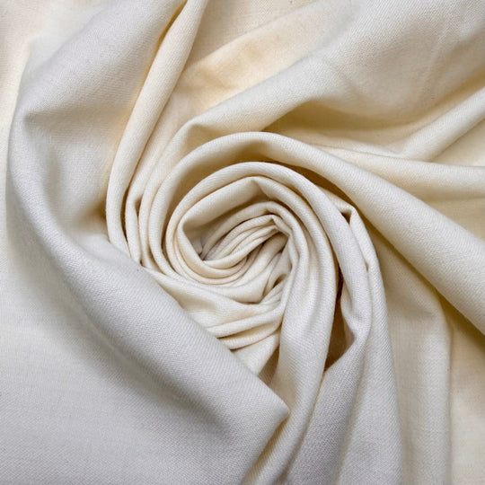 Watching Her Walk Down The Aisle - Twill Weave Wool Woven - Cream - 4M Bundle - True Deadstock fabric Fabric by private - Sustainable Textile | FABCYCLE