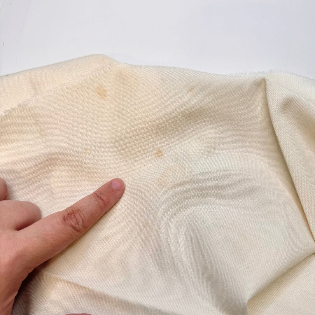 Watching Her Walk Down The Aisle - Twill Weave Wool Woven - Cream - 4M Bundle - True Deadstock fabric Fabric by private - Sustainable Textile | FABCYCLE