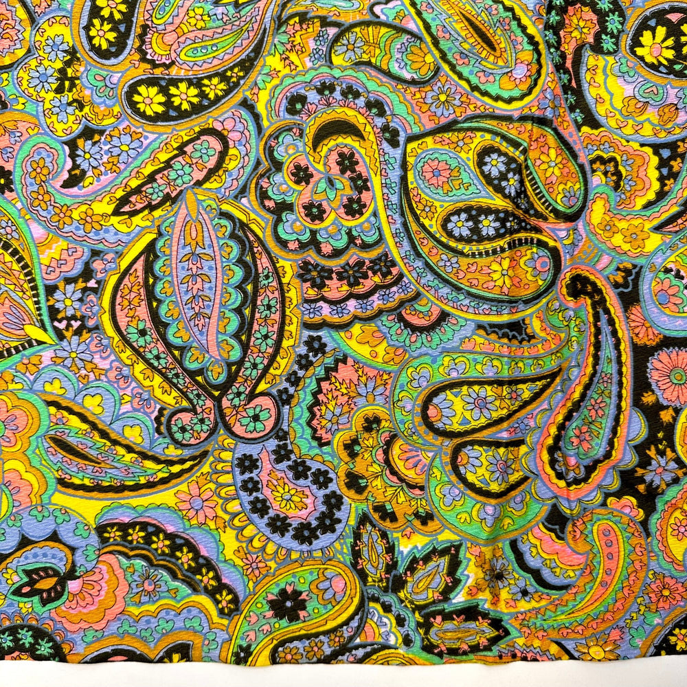 Watching The Fireworks On My Balcony - Cotton Woven - Multi Paisley - 2.2M Bundle - True Deadstock fabric Fabric by private - Sustainable Textile | FABCYCLE