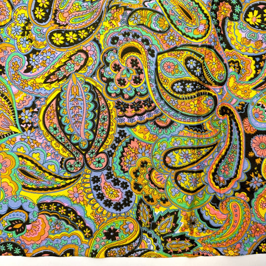 Watching The Fireworks On My Balcony - Cotton Woven - Multi Paisley - 2.2M Bundle - True Deadstock fabric Fabric by private - Sustainable Textile | FABCYCLE