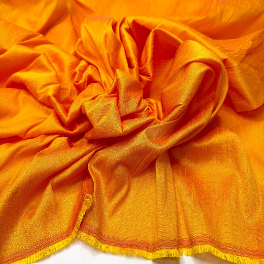 Watching The Sunset Everyday - Polyester Blend Woven - Yellow/Orange - 1.85M Bundle - True Deadstock fabric Fabric by private - Sustainable Textile | FABCYCLE