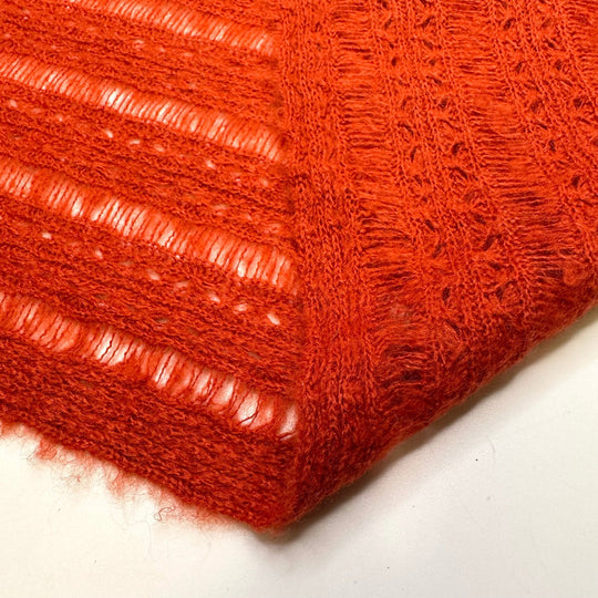 Watching The Sunset - Wool Blend Knit - Dark Orange - 2.75M Bundle - True Deadstock fabric Fabric by private - Sustainable Textile | FABCYCLE