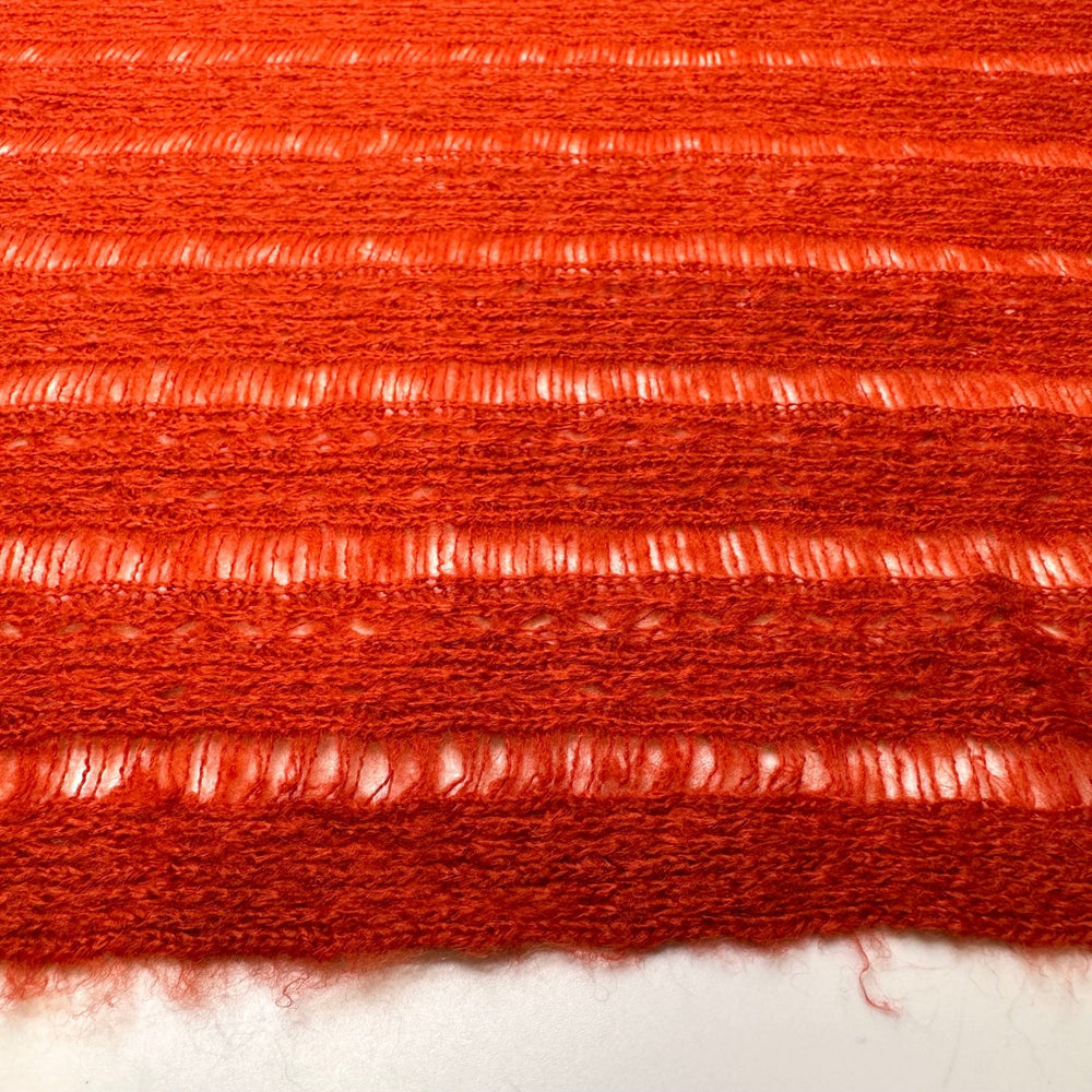 Watching The Sunset - Wool Blend Knit - Dark Orange - 2.75M Bundle - True Deadstock fabric Fabric by private - Sustainable Textile | FABCYCLE
