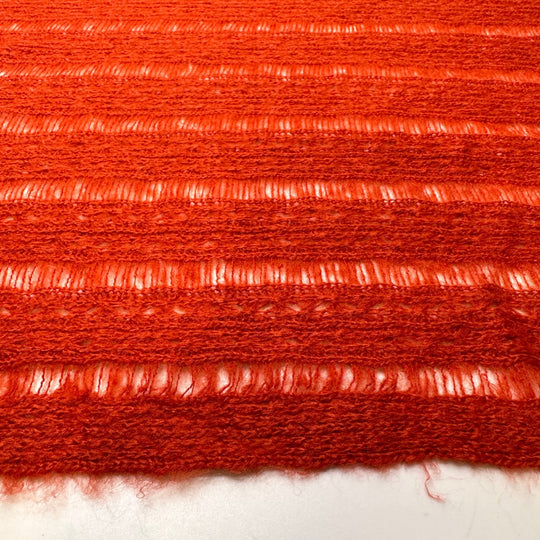 Watching The Sunset - Wool Blend Knit - Dark Orange - 2.75M Bundle - True Deadstock fabric Fabric by private - Sustainable Textile | FABCYCLE