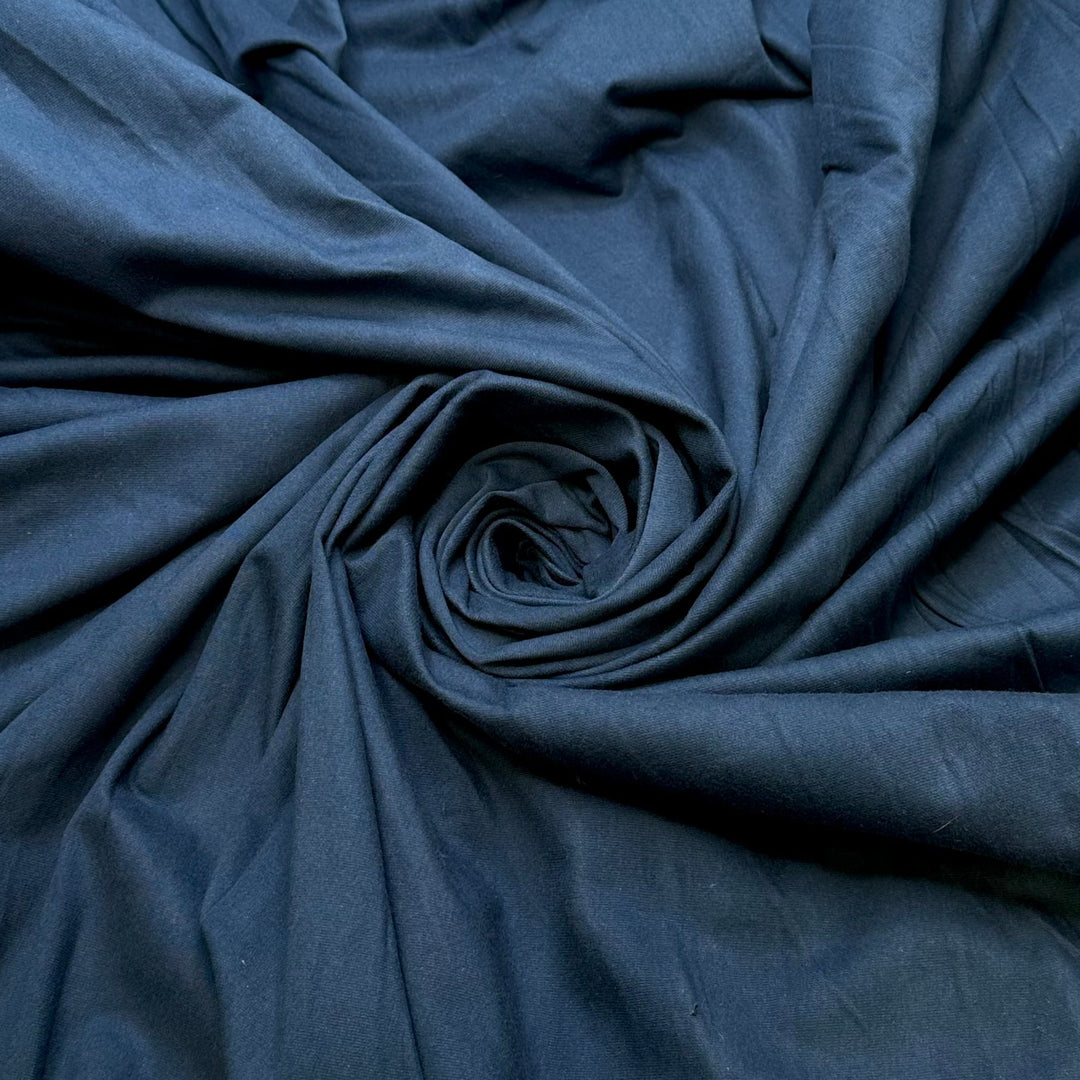 Water Cycle - Jersey Natural Blend Knit - Dark Blue - Bundles - True Deadstock fabric Fabric by private - Sustainable Textile | FABCYCLE