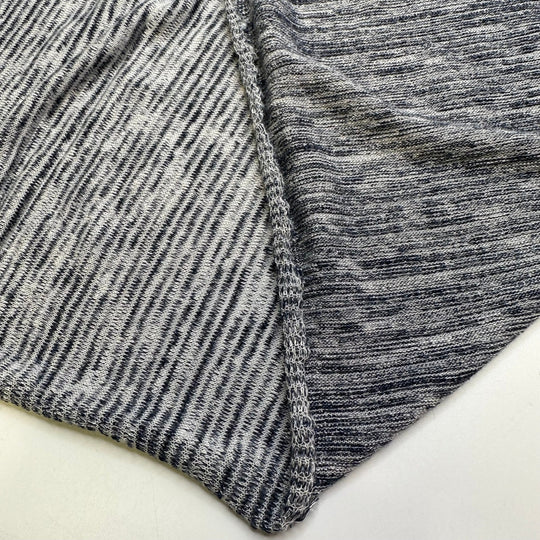 Water Purifying Tablets - Rib Knit Cotton Blend Knit - White/Grey - 2.75M Bundle - True Deadstock fabric Fabric by private - Sustainable Textile | FABCYCLE