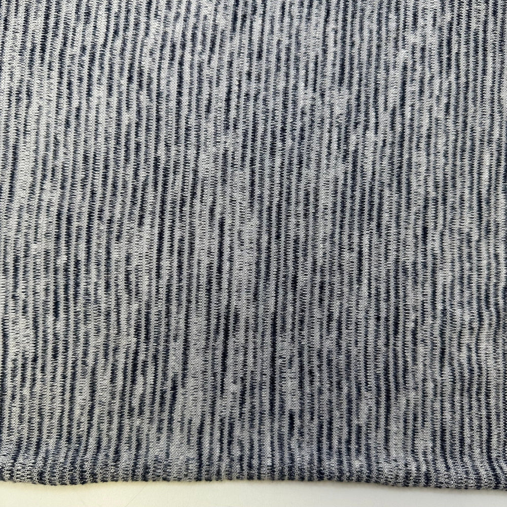 Water Purifying Tablets - Rib Knit Cotton Blend Knit - White/Grey - 2.75M Bundle - True Deadstock fabric Fabric by private - Sustainable Textile | FABCYCLE