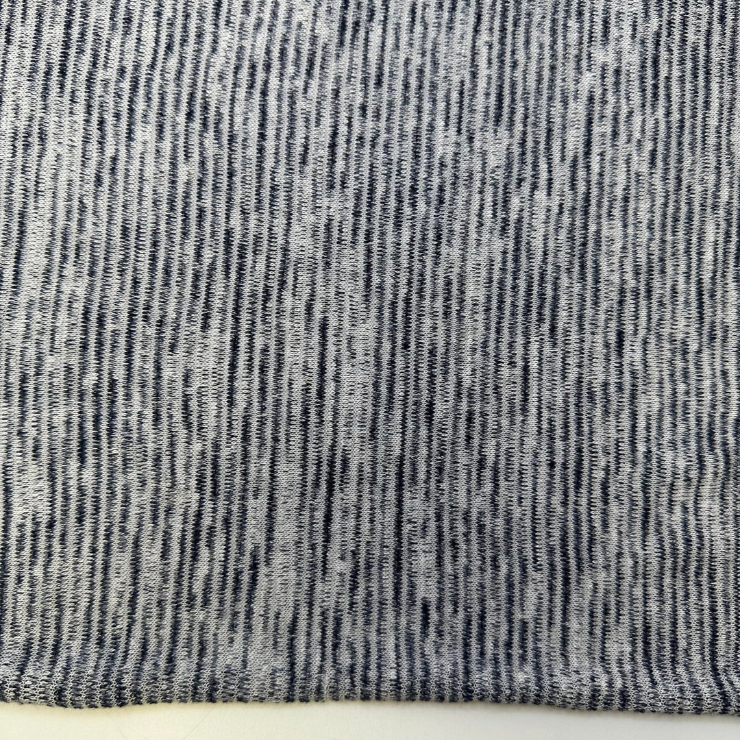 Water Purifying Tablets - Rib Knit Cotton Blend Knit - White/Grey - 2.75M Bundle - True Deadstock fabric Fabric by private - Sustainable Textile | FABCYCLE