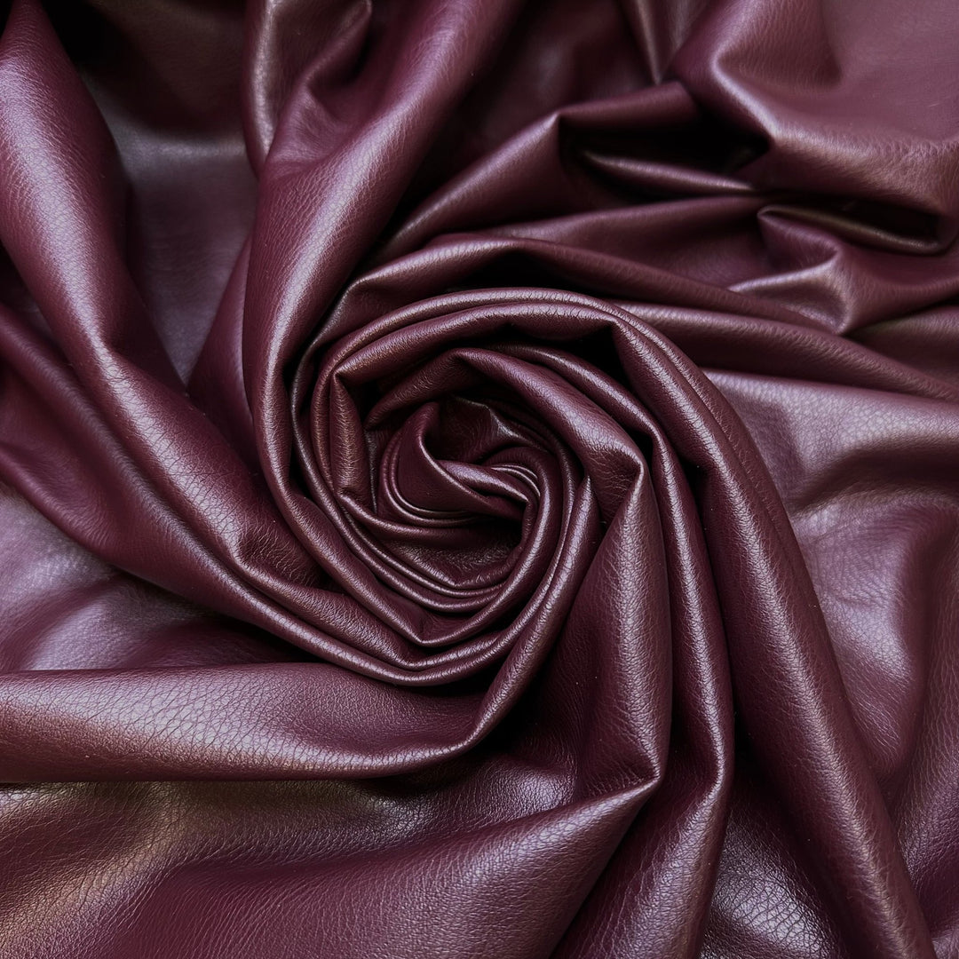 Waterproofing Everything - Water Resistant Pleather Polyester Backing PU/Poly Woven - Burgundy - 3.8M Bundle - True Deadstock fabric Fabric by private - Sustainable Textile | FABCYCLE