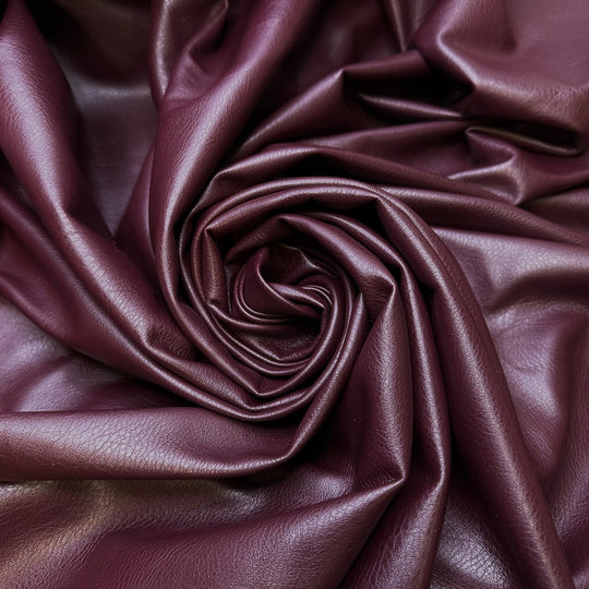 Waterproofing Everything - Water Resistant Pleather Polyester Backing PU/Poly Woven - Burgundy - 3.8M Bundle - True Deadstock fabric Fabric by private - Sustainable Textile | FABCYCLE