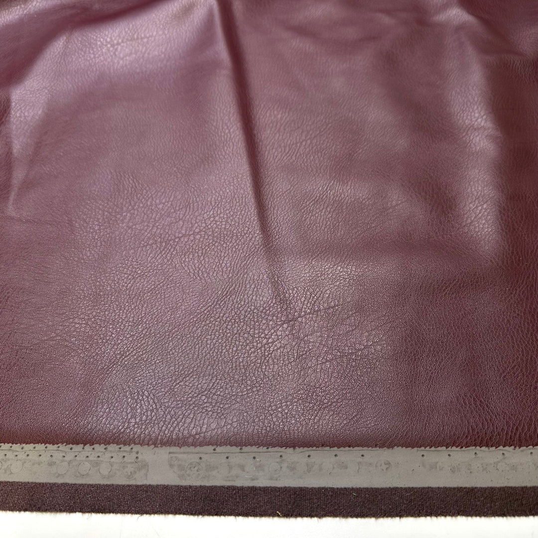 Waterproofing Everything - Water Resistant Pleather Polyester Backing PU/Poly Woven - Burgundy - 3.8M Bundle - True Deadstock fabric Fabric by private - Sustainable Textile | FABCYCLE
