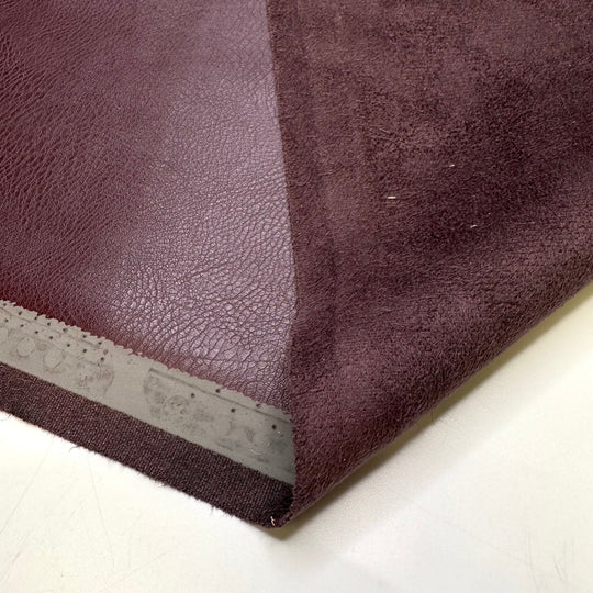 Waterproofing Everything - Water Resistant Pleather Polyester Backing PU/Poly Woven - Burgundy - 3.8M Bundle - True Deadstock fabric Fabric by private - Sustainable Textile | FABCYCLE