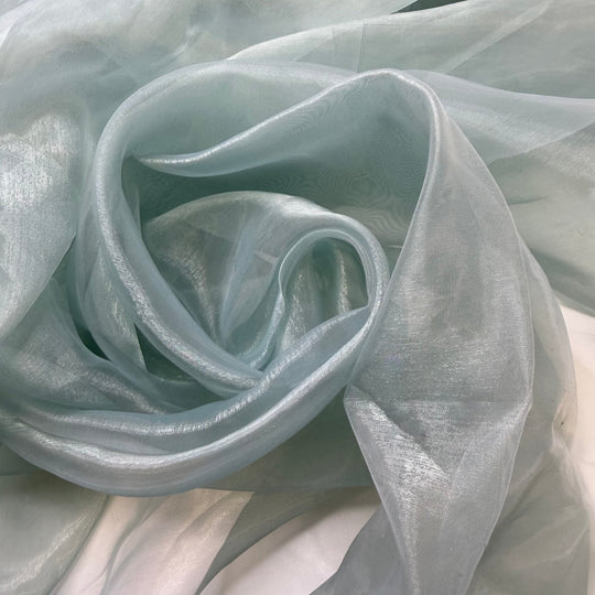 We Ran Out Of Ice - Organza Poly Woven - Light Blue - Bundles - True Deadstock fabric Fabric by private - Sustainable Textile | FABCYCLE