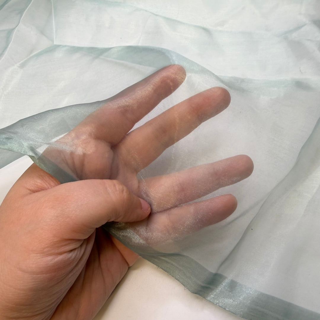 We Ran Out Of Ice - Organza Poly Woven - Light Blue - Bundles - True Deadstock fabric Fabric by private - Sustainable Textile | FABCYCLE