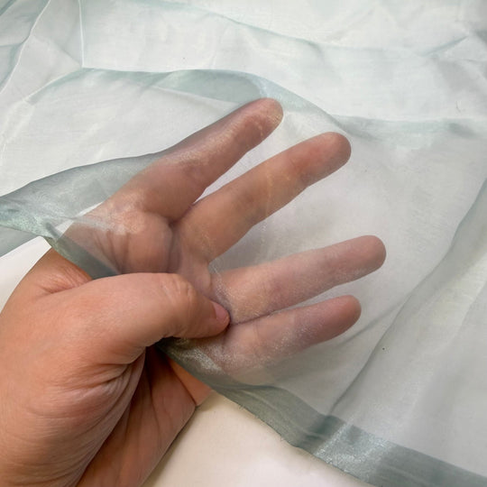 We Ran Out Of Ice - Organza Poly Woven - Light Blue - Bundles - True Deadstock fabric Fabric by private - Sustainable Textile | FABCYCLE