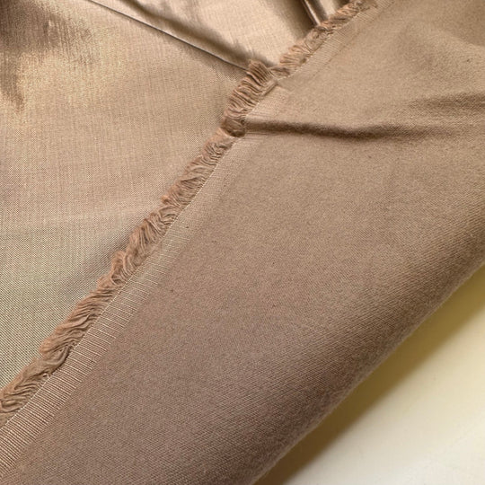 Wear The Fancy Dress - Vintage Satin Cotton Woven - Light Brown - 1.45M Bundle - True Deadstock fabric Fabric by private - Sustainable Textile | FABCYCLE