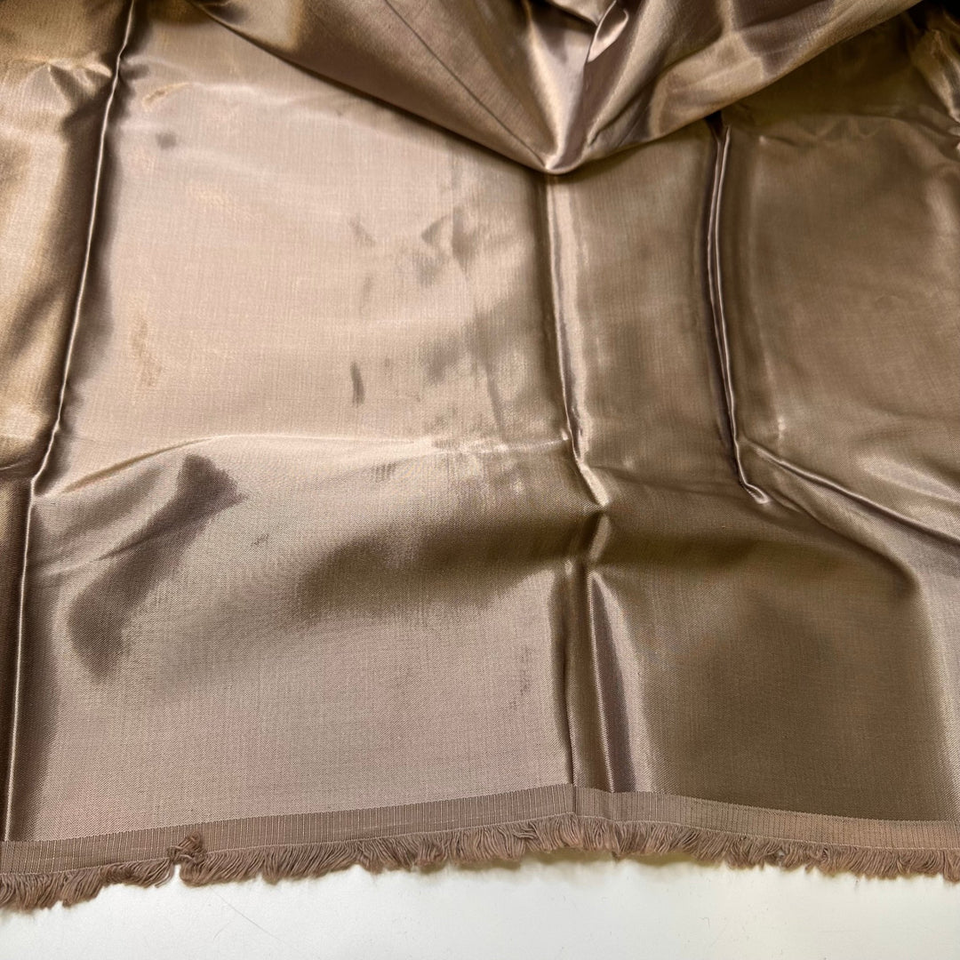 Wear The Fancy Dress - Vintage Satin Cotton Woven - Light Brown - 1.45M Bundle - True Deadstock fabric Fabric by private - Sustainable Textile | FABCYCLE