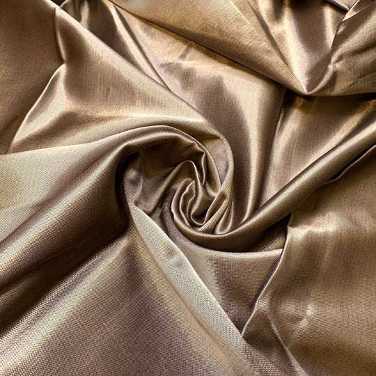 Wear The Fancy Dress - Vintage Satin Cotton Woven - Light Brown - 1.45M Bundle - True Deadstock fabric Fabric by private - Sustainable Textile | FABCYCLE