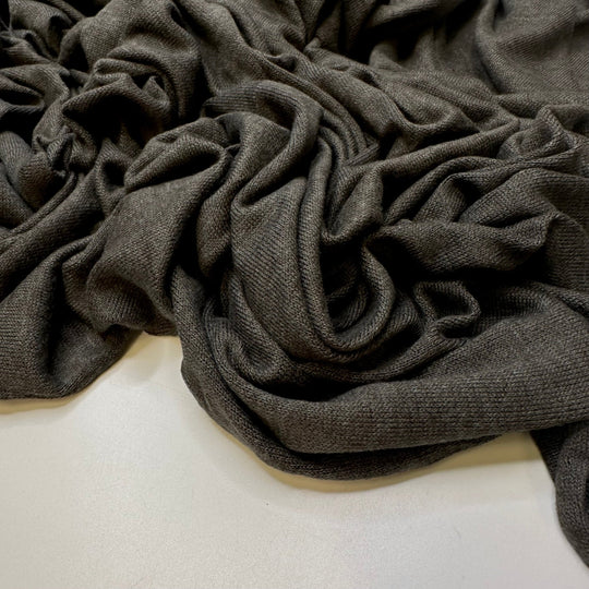 Weather Getting Colder - Natural Blend Knit - Dark Grey - 2M Bundle - True Deadstock fabric Fabric by private - Sustainable Textile | FABCYCLE