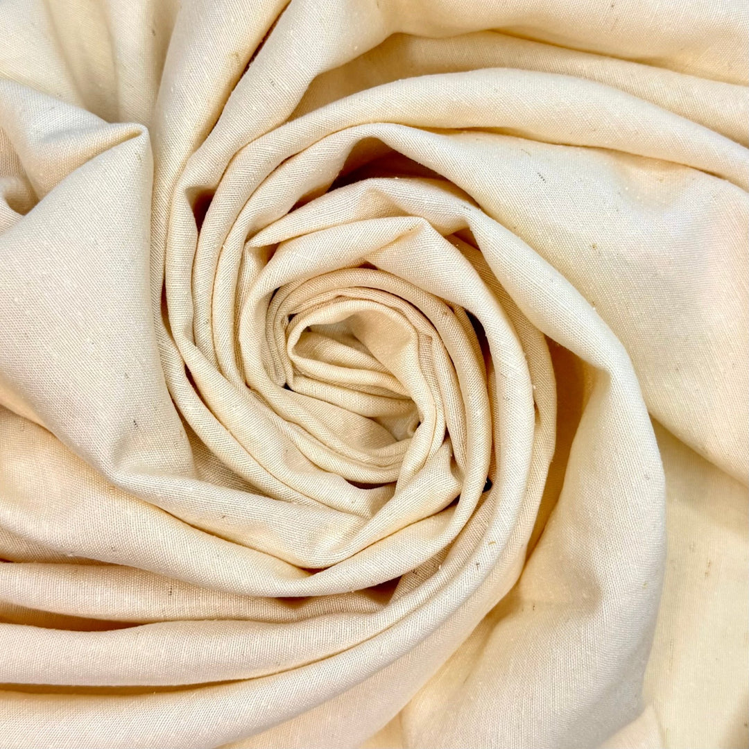 Wedding Gifts - Slub Silk Woven - Dark Cream - 2.3M Bundle - True Deadstock fabric Fabric by private - Sustainable Textile | FABCYCLE