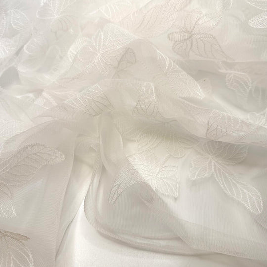 Wedding In June - Lace Polyester Blend Woven - White Floral - Bundles - True Deadstock fabric Fabric by private - Sustainable Textile | FABCYCLE
