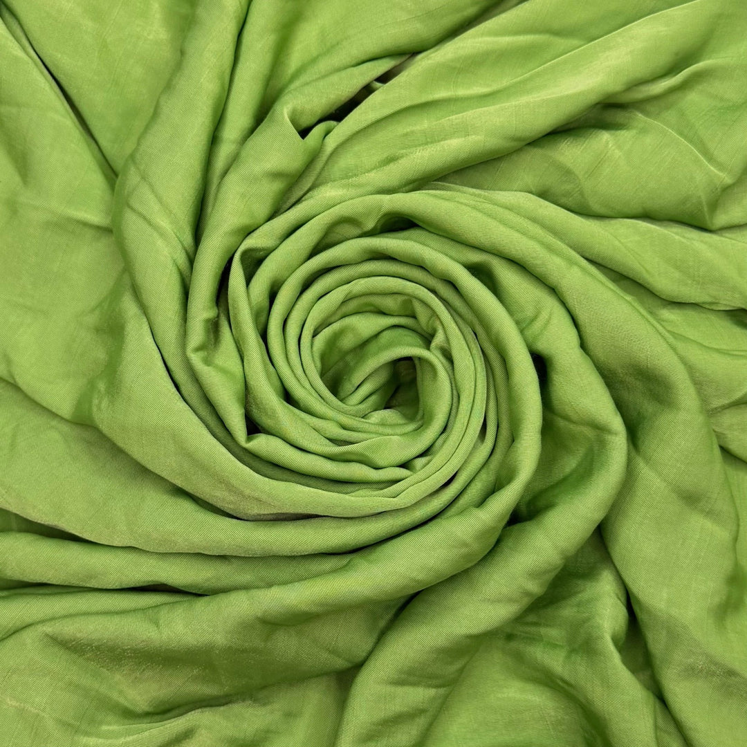 Wedding In The Garden - Slub Satin Poly/Rayon Woven - Light Green - 1.2M Bundle - True Deadstock fabric Fabric by private - Sustainable Textile | FABCYCLE