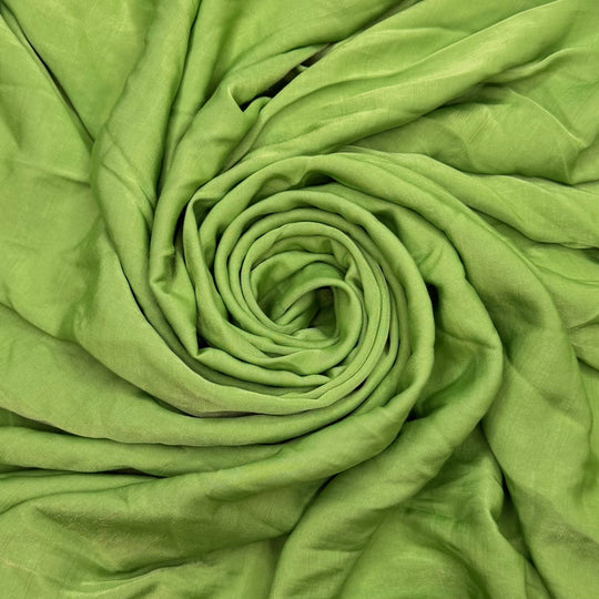Wedding In The Garden - Slub Satin Poly/Rayon Woven - Light Green - 1.2M Bundle - True Deadstock fabric Fabric by private - Sustainable Textile | FABCYCLE