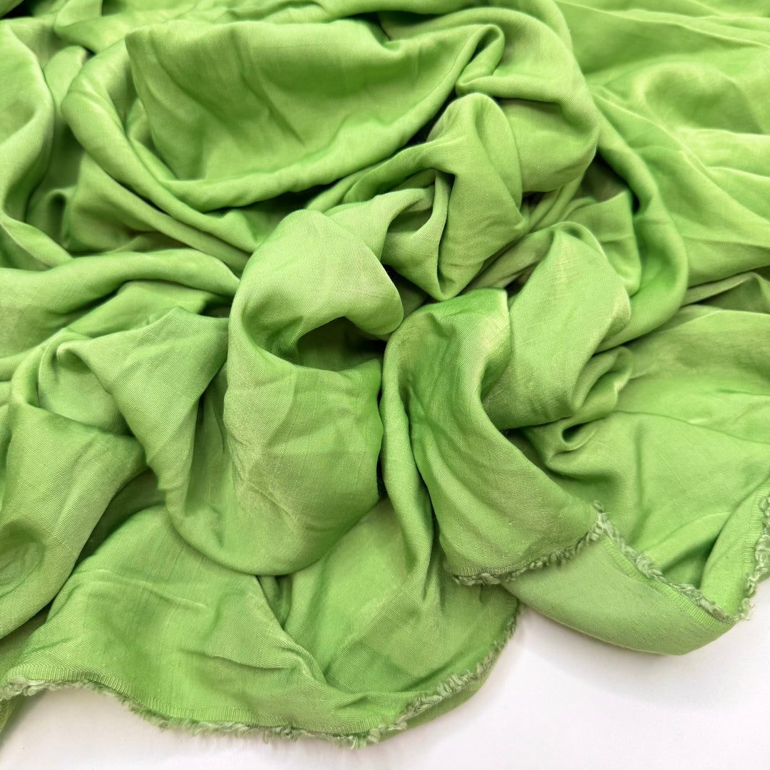 Wedding In The Garden - Slub Satin Poly/Rayon Woven - Light Green - 1.2M Bundle - True Deadstock fabric Fabric by private - Sustainable Textile | FABCYCLE