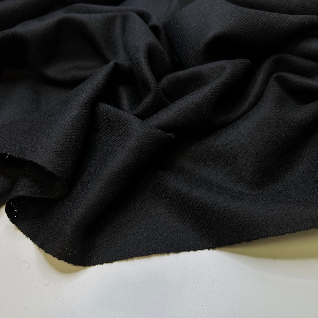 Wedding Tux - Wool Woven - Black - 1M Bundle - True Deadstock fabric Fabric by private - Sustainable Textile | FABCYCLE