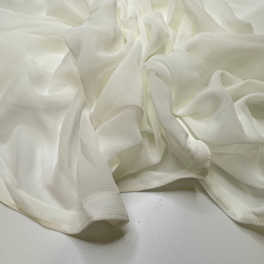 Weight Off My Shoulders - Crepe Poly Woven - Light Cream - 2.1M Bundle - True Deadstock fabric Fabric by private - Sustainable Textile | FABCYCLE