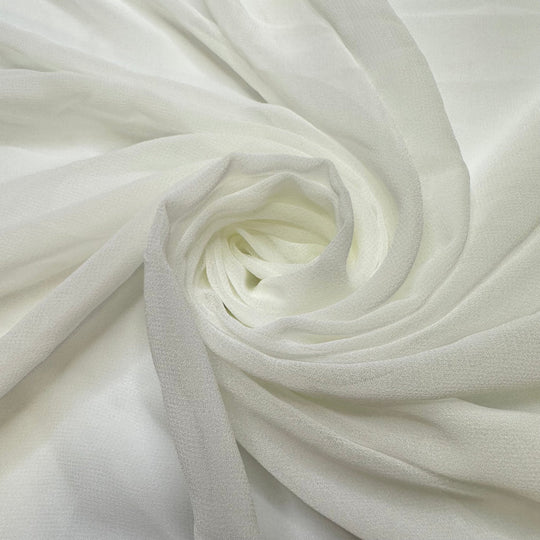 Weight Off My Shoulders - Crepe Poly Woven - Light Cream - 2.1M Bundle - True Deadstock fabric Fabric by private - Sustainable Textile | FABCYCLE