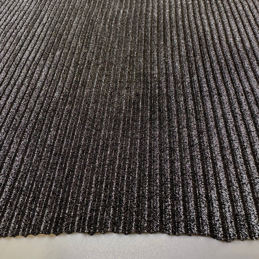 Welding - Polyester Blend Knit - Black/Silver - 1.6M Bundle - True Deadstock fabric Fabric by private - Sustainable Textile | FABCYCLE