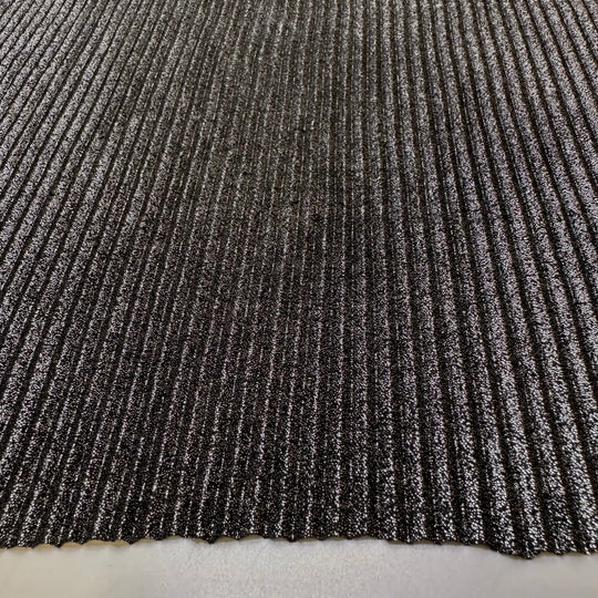 Welding - Polyester Blend Knit - Black/Silver - 1.6M Bundle - True Deadstock fabric Fabric by private - Sustainable Textile | FABCYCLE