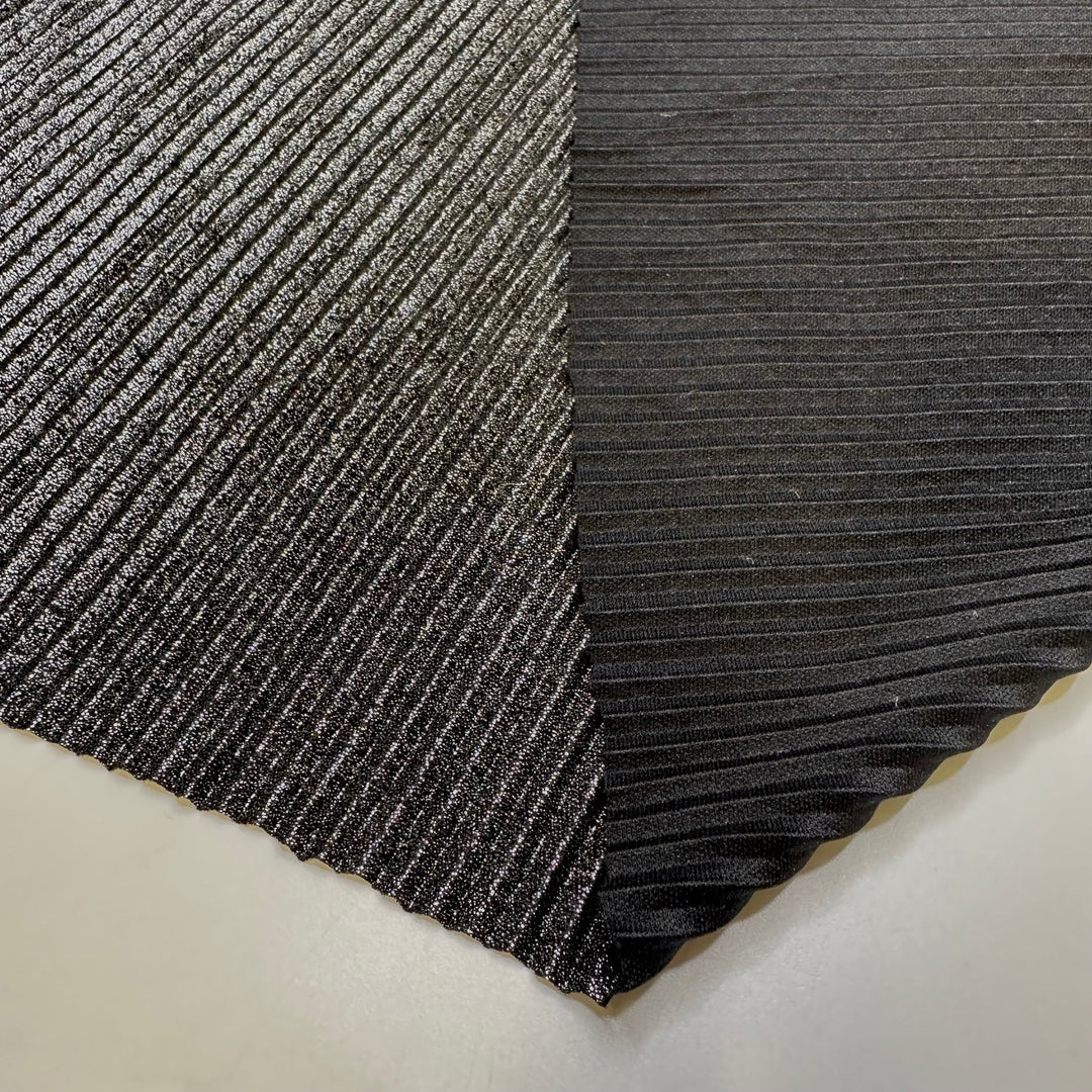 Welding - Polyester Blend Knit - Black/Silver - 1.6M Bundle - True Deadstock fabric Fabric by private - Sustainable Textile | FABCYCLE