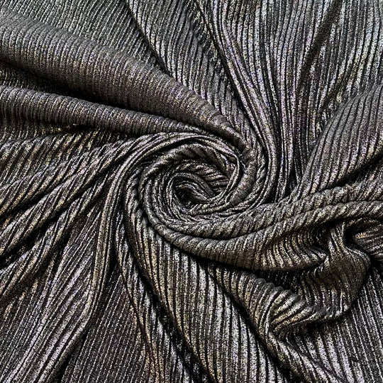 Welding - Polyester Blend Knit - Black/Silver - 1.6M Bundle - True Deadstock fabric Fabric by private - Sustainable Textile | FABCYCLE