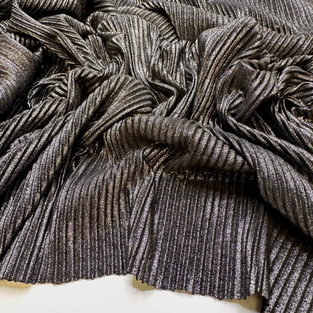 Welding - Polyester Blend Knit - Black/Silver - 1.6M Bundle - True Deadstock fabric Fabric by private - Sustainable Textile | FABCYCLE