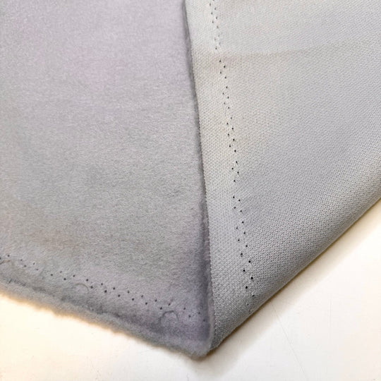 What A Cute Dog - Fleece Polyester Blend Knit - Light Grey - 2.2M Bundle - True Deadstock fabric Fabric by private - Sustainable Textile | FABCYCLE