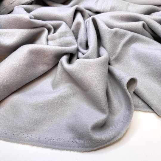 What A Cute Dog - Fleece Polyester Blend Knit - Light Grey - 2.2M Bundle - True Deadstock fabric Fabric by private - Sustainable Textile | FABCYCLE