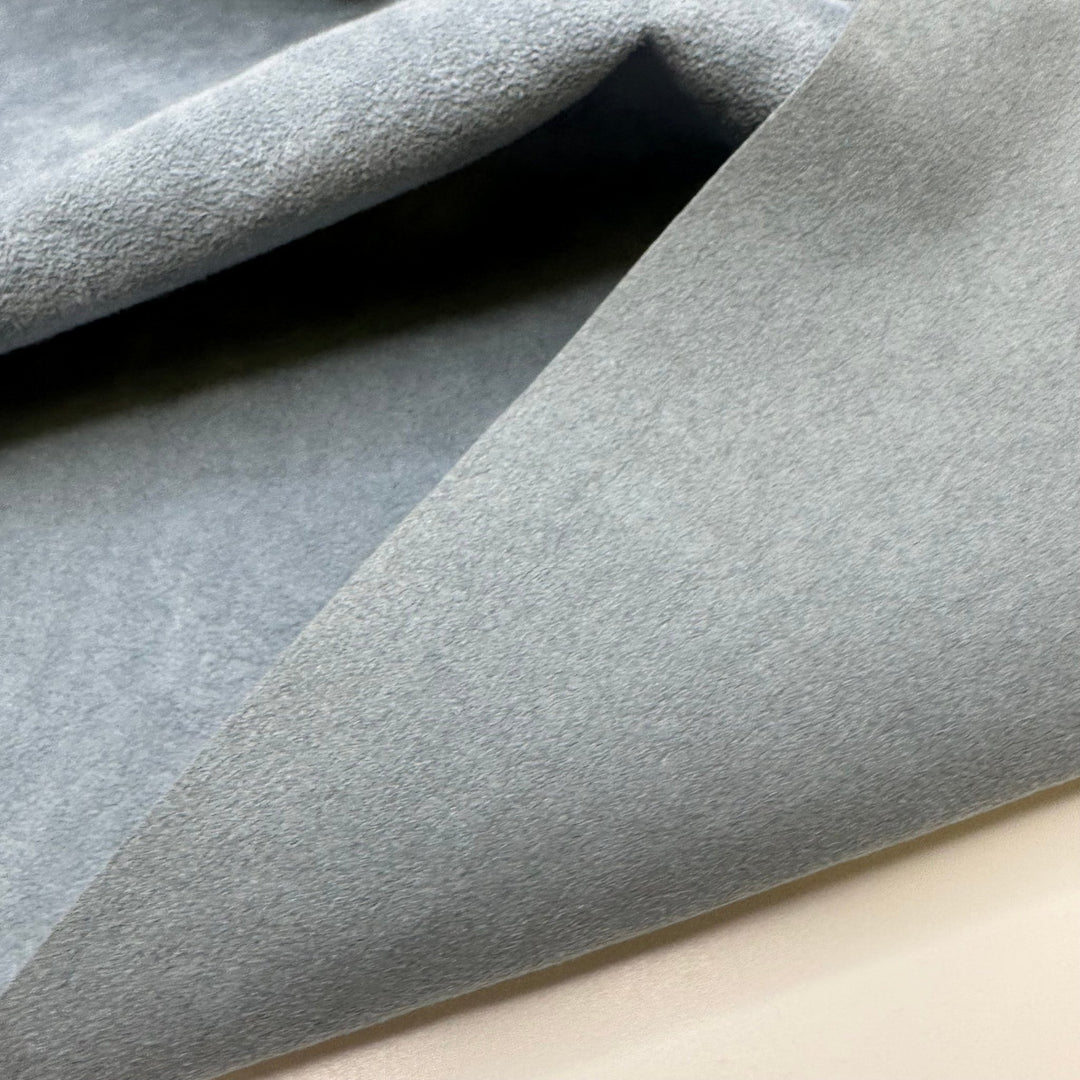 What A Lovely Day - Faux Ultra Suede Woven - Light Blue - 0.65M Bundle - True Deadstock fabric Fabric by private - Sustainable Textile | FABCYCLE