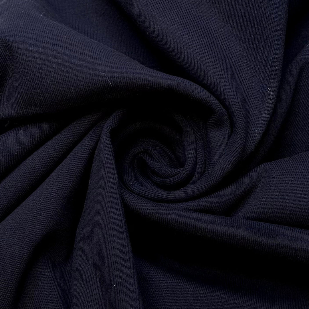 What Is Old Is New Again - Tubular Rib Knit Cotton Knit - Navy - 1M Bundle - True Deadstock fabric Fabric by private - Sustainable Textile | FABCYCLE