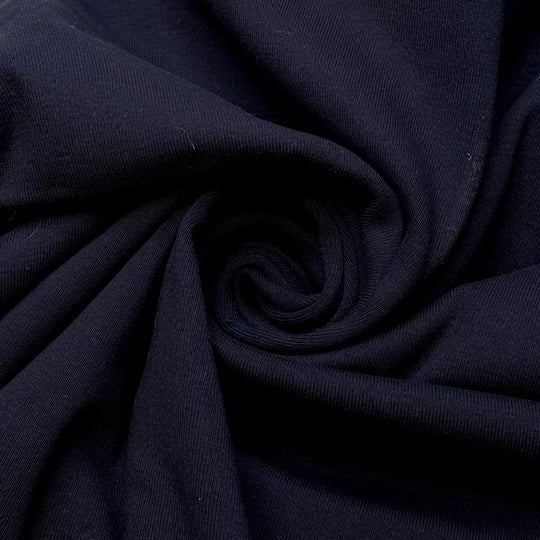 What Is Old Is New Again - Tubular Rib Knit Cotton Knit - Navy - 1M Bundle - True Deadstock fabric Fabric by private - Sustainable Textile | FABCYCLE