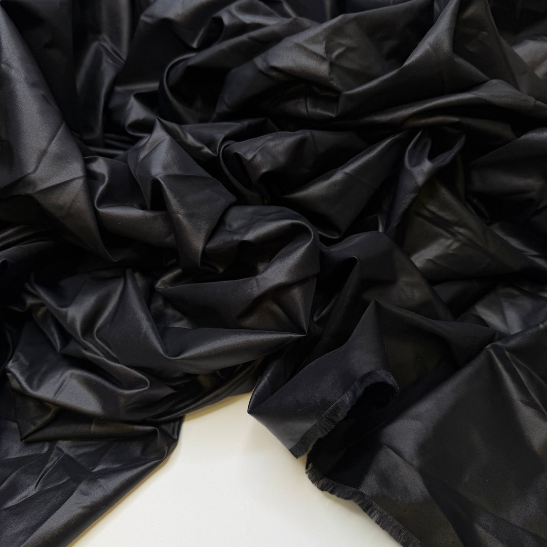 What Was I Going To Make With This - Water Resistant Nylon Blend Woven - Black - 1.8M Bundle - True Deadstock fabric Fabric by private - Sustainable Textile | FABCYCLE