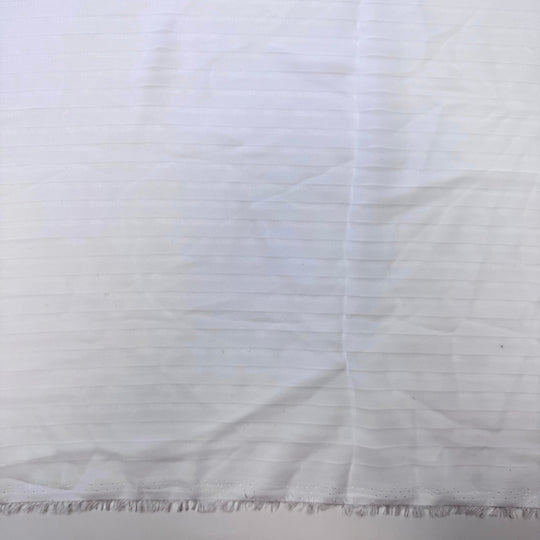 What Will I Make Next - Chiffon Poly Woven - Off White Stripes - 2.8M Bundle - True Deadstock fabric Fabric by private - Sustainable Textile | FABCYCLE