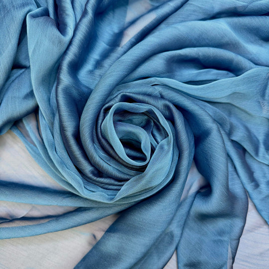 Where Has This Been Hiding - Chiffon Polyester Blend Woven - Blue - 2.5M Bundle - True Deadstock fabric Fabric by private - Sustainable Textile | FABCYCLE