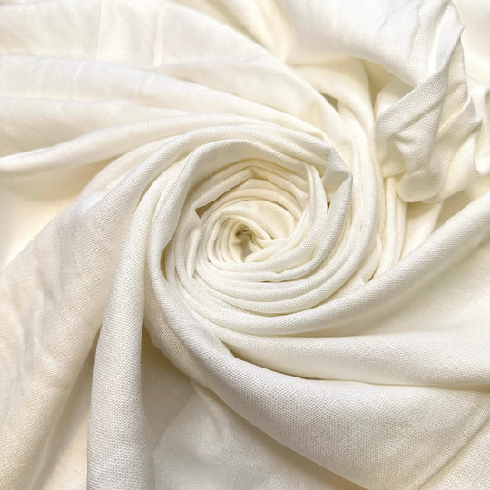 Whipped Cream - Cotton/Linen Woven - White - Bundles - True Deadstock fabric Fabric by private - Sustainable Textile | FABCYCLE