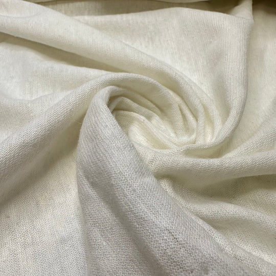 Whipping Cream - Jersey Linen Blend Knit - Cream - Bundles - True Deadstock fabric Fabric by private - Sustainable Textile | FABCYCLE