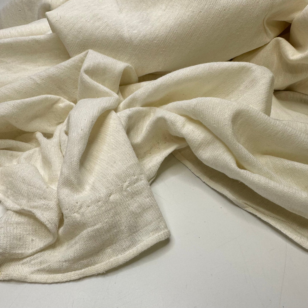 Whipping Cream - Jersey Linen Blend Knit - Cream - Bundles - True Deadstock fabric Fabric by private - Sustainable Textile | FABCYCLE