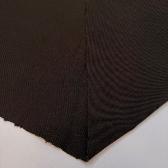 Whistlewood Garden - Twill Matching Rib Cotton Knit - Dark Brown - 1.15M Bundle - True Deadstock fabric Fabric by private - Sustainable Textile | FABCYCLE